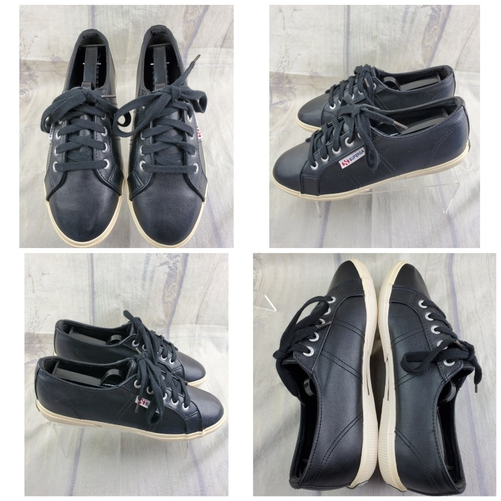 Superga black Laceup casual sneakers sz 5.5